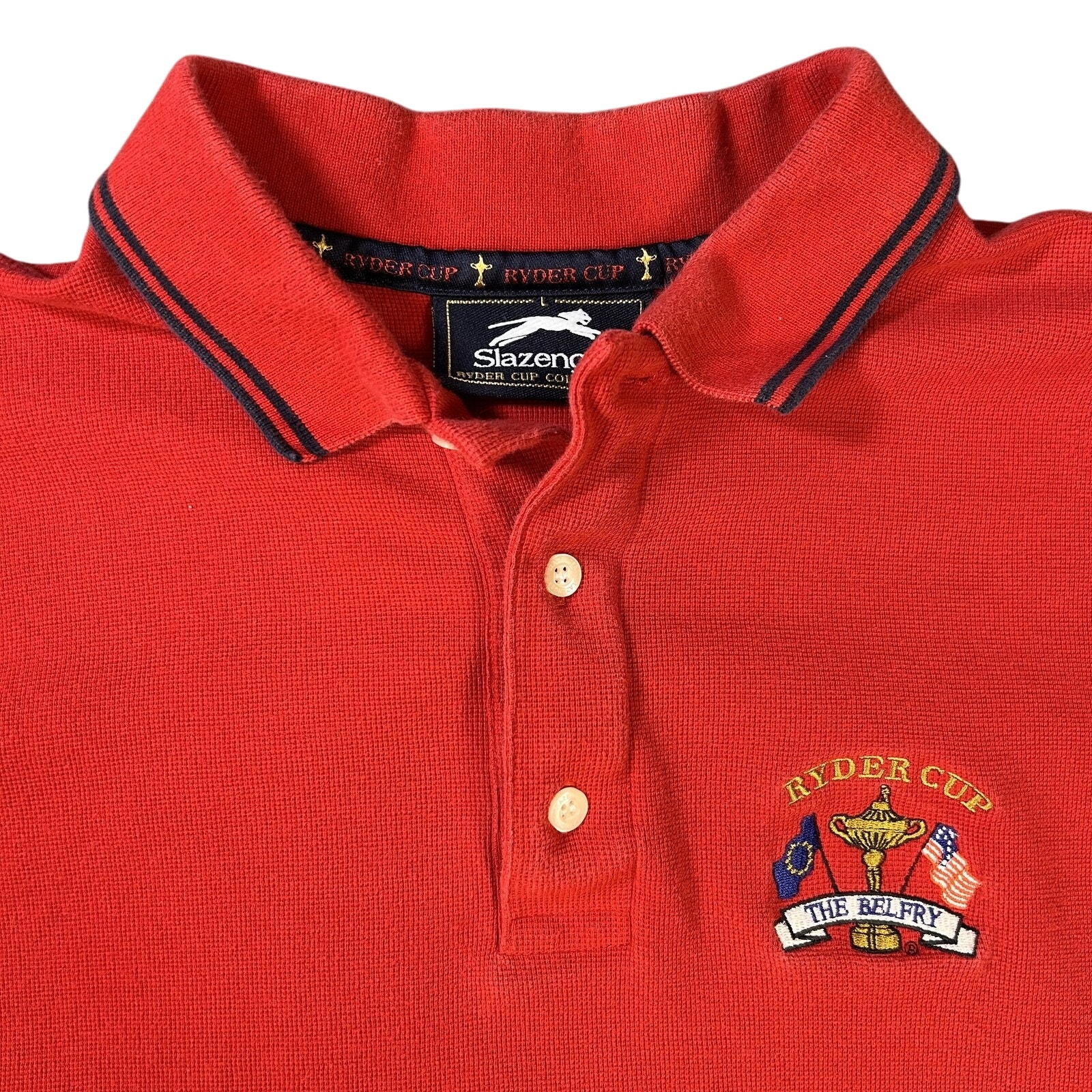 Vintage Ryder Cup Shirt Mens Large The Belfry 2001 Golf Slazenger 2000s Y2k